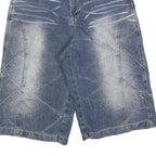 CARNABY Womens Shorts Blue Denim Casual XS W26 Relaxed Fit Cotton Blend