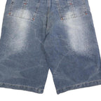 CARNABY Womens Shorts Blue Denim Casual XS W26 Relaxed Fit Cotton Blend