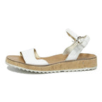 PAUL GREEN Womens White Leather Strappy Sandals UK 5.5 Comfortable Summer