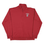 CHAMPION Mens Red Stanford 1/4 Zip Sweatshirt L Cotton Blend Pullover Casual