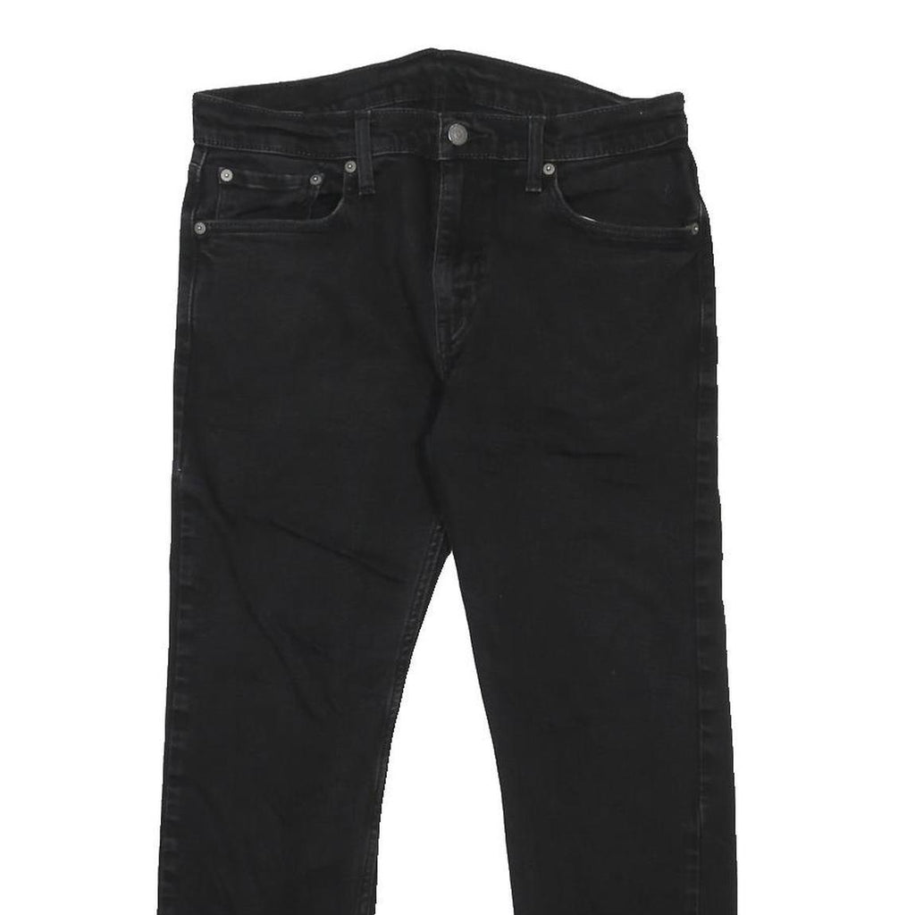 LEVI'S 502 Mens Jeans Black Slim Slim Straight Denim Medium W33 L26 Zip