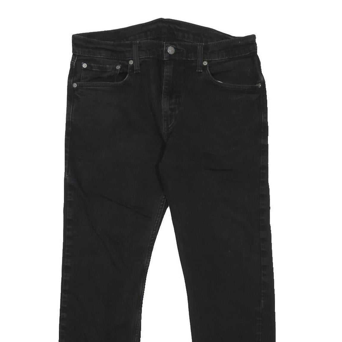 LEVI'S 502 Mens Jeans Black Slim Slim Straight Denim Medium W33 L26 Zip