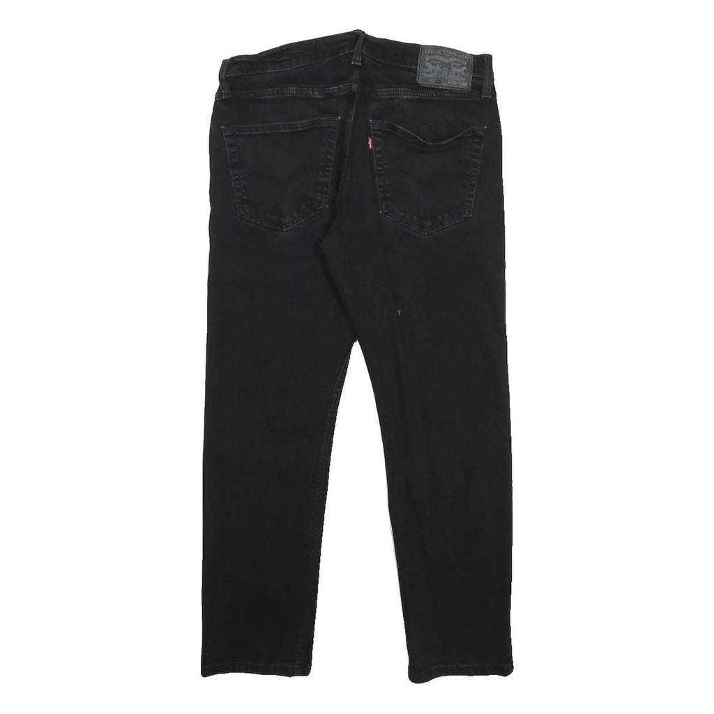 LEVI'S 502 Mens Jeans Black Slim Slim Straight Denim Medium W33 L26 Zip