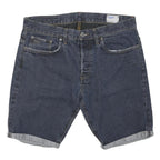 G STAR Mens Denim Blue Casual Shorts L W36 Cotton Blend 3301 Logo