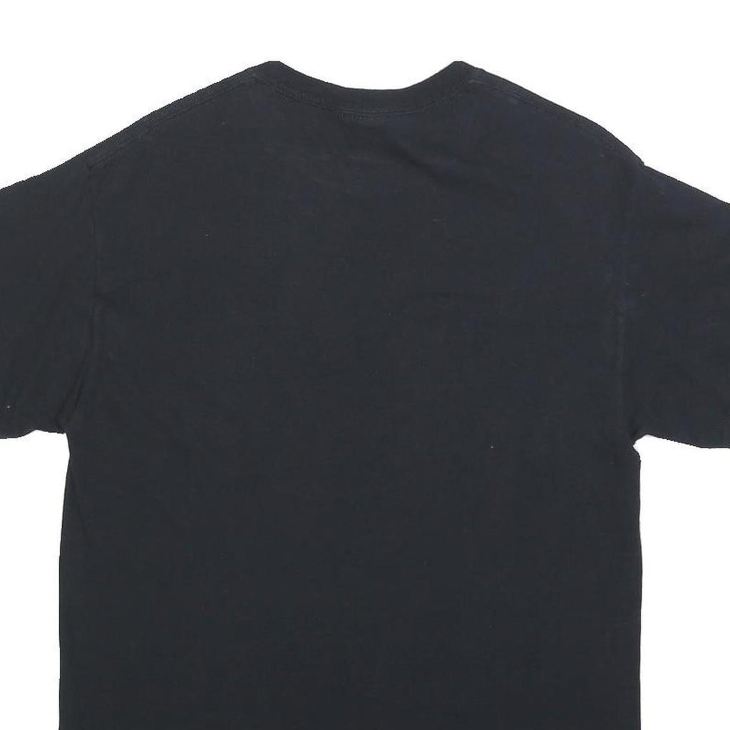 GILDAN Mens Black & Yellow American Football Graphic T-Shirt M Short Sleeve Crew