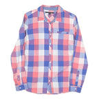 TOMMY HILFIGER Womens Blue & Pink Check Shirt M Casual Cotton Blend Long Sleeve