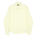 JOSEPH HOMME Mens Yellow & White Stripe Shirt L Classic Button Shirt Cotton