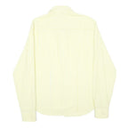 JOSEPH HOMME Mens Yellow & White Stripe Shirt L Classic Button Shirt Cotton