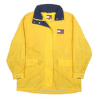 TOMMY HILFIGER Mens Yellow Navy Jacket M Nylon Plain Zip Button Pockets