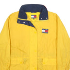 TOMMY HILFIGER Mens Yellow Navy Jacket M Nylon Plain Zip Button Pockets