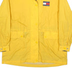TOMMY HILFIGER Mens Yellow Navy Jacket M Nylon Plain Zip Button Pockets