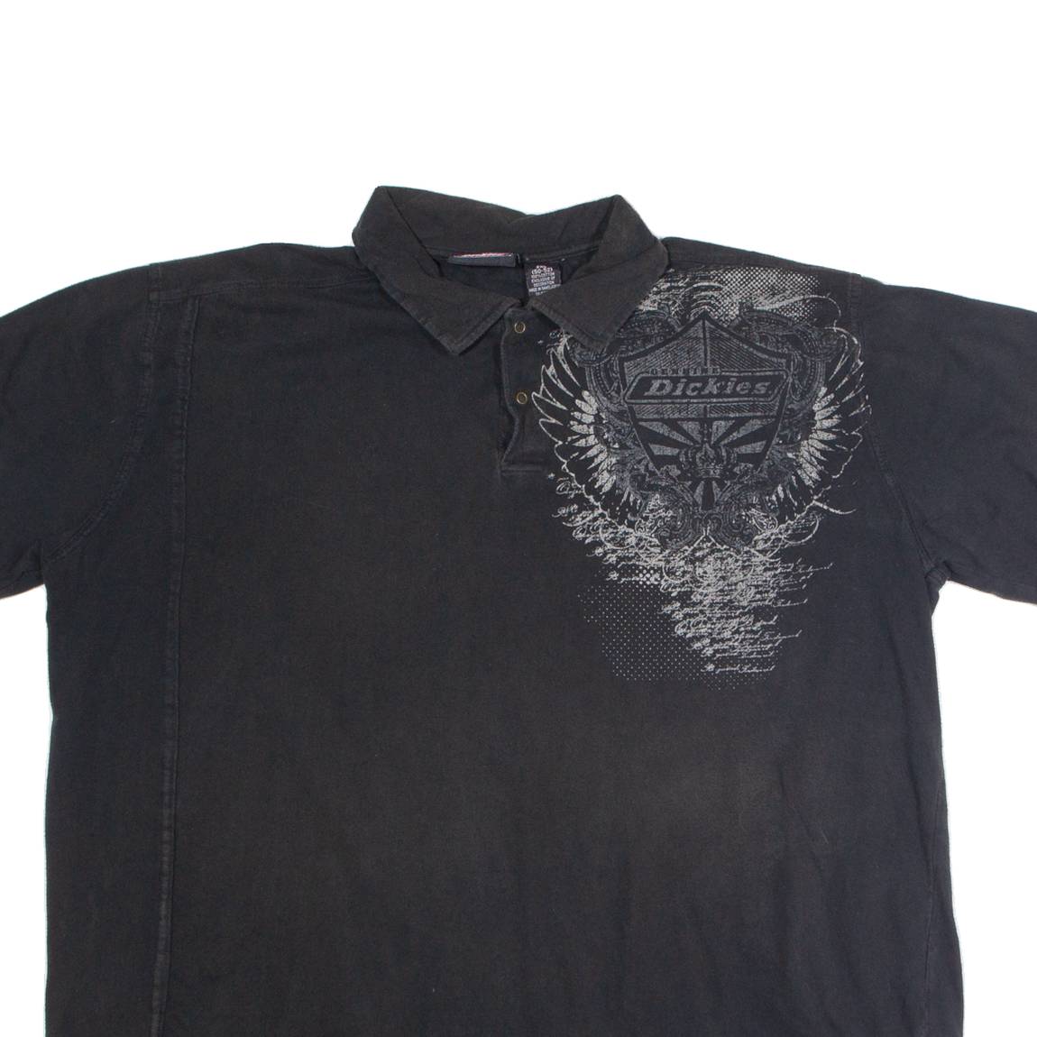 DICKIES Mens Polo Shirt Black 2XL