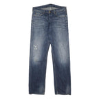 CARHARTT Mens Blue Regular Straight Denim Medium W32 L34 Cotton Button Jeans