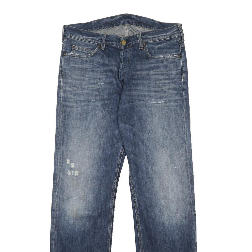 CARHARTT Mens Blue Regular Straight Denim Medium W32 L34 Cotton Button Jeans