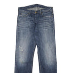 CARHARTT Mens Blue Regular Straight Denim Medium W32 L34 Cotton Button Jeans