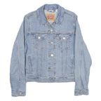 LEVI'S Womens Blue Denim Jacket L Cotton Button Front Classic Fit Casual