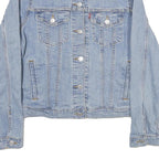 LEVI'S Womens Blue Denim Jacket L Cotton Button Front Classic Fit Casual