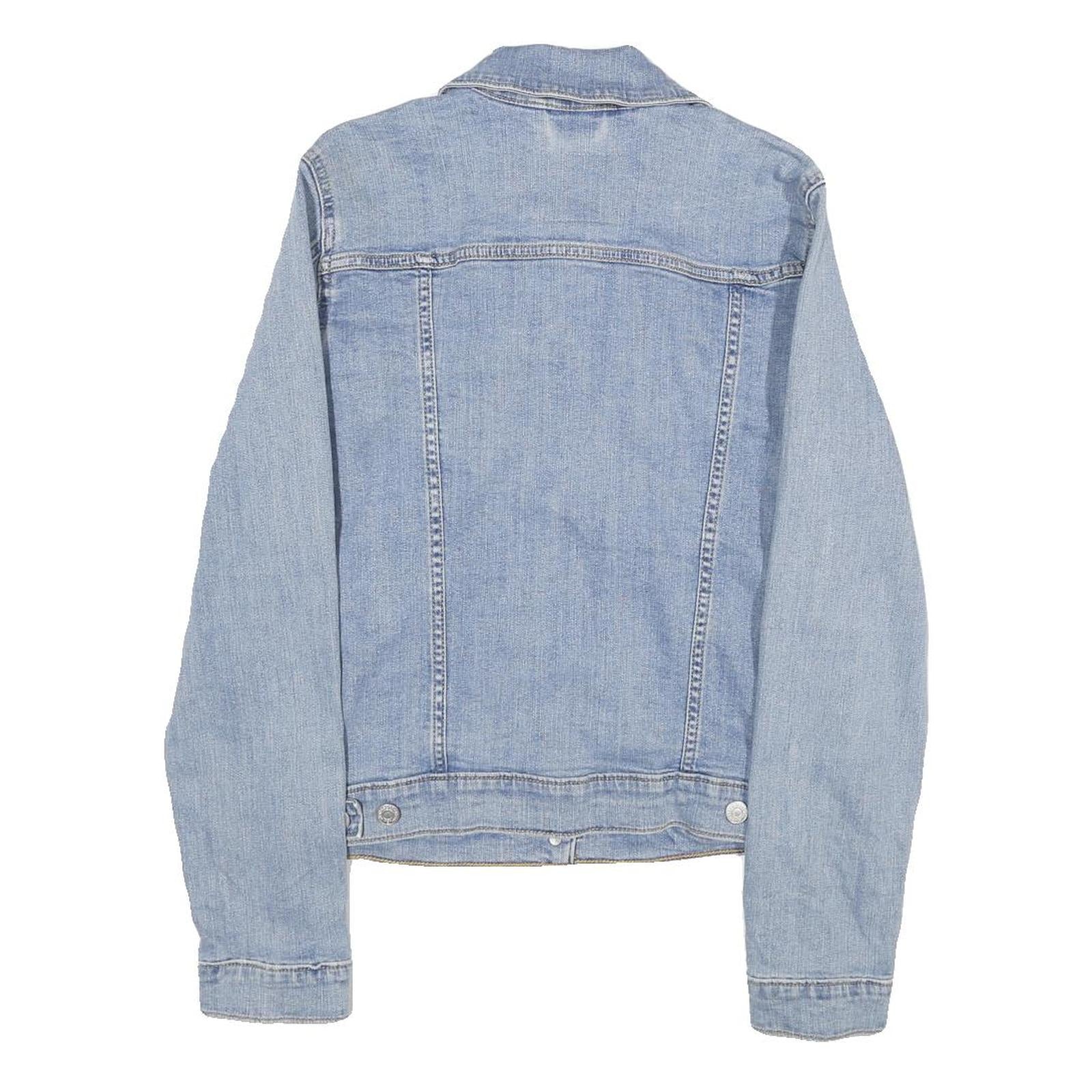 LEVI'S Womens Blue Denim Jacket L Cotton Button Front Classic Fit Casual