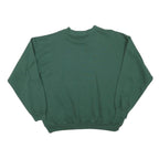 CHEEKO Womens Green Button Up Plain Crew Neck Basic Knit L Jumper Embroidered