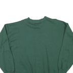 CHEEKO Womens Green Button Up Plain Crew Neck Basic Knit L Jumper Embroidered