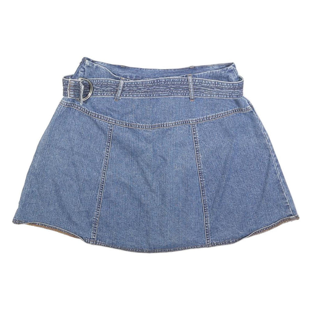 SONOMA Womens Blue Denim Skater Short Cotton Blend Size M Casual Summer Skirt