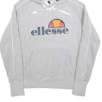 ELLESSE Womens Grey Pullover Hoodie UK 10 Cotton Blend Sport Casual Sweatshirt
