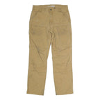 CARHARTT Mens Cotton Beige Regular Straight Trousers W34 L30 Workwear Durable