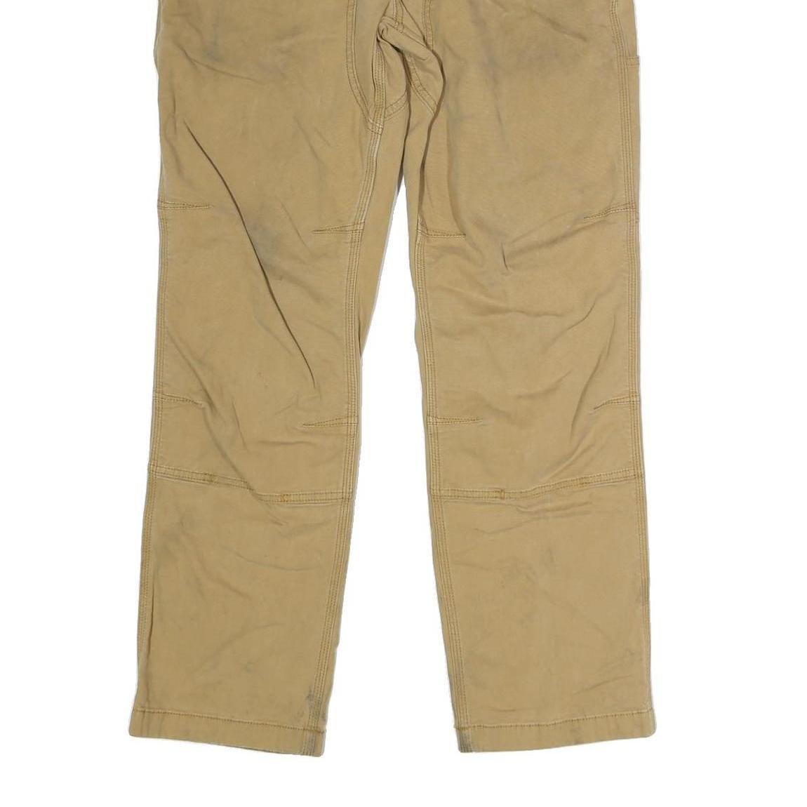 CARHARTT Mens Cotton Beige Regular Straight Trousers W34 L30 Workwear Durable