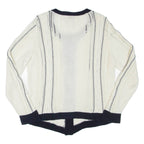 TALBOTS Womens Cardigan Cream Tight Knit L