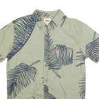 LEVI'S Mens Green & Blue Cotton Short Sleeve Shirt S Tropical Print