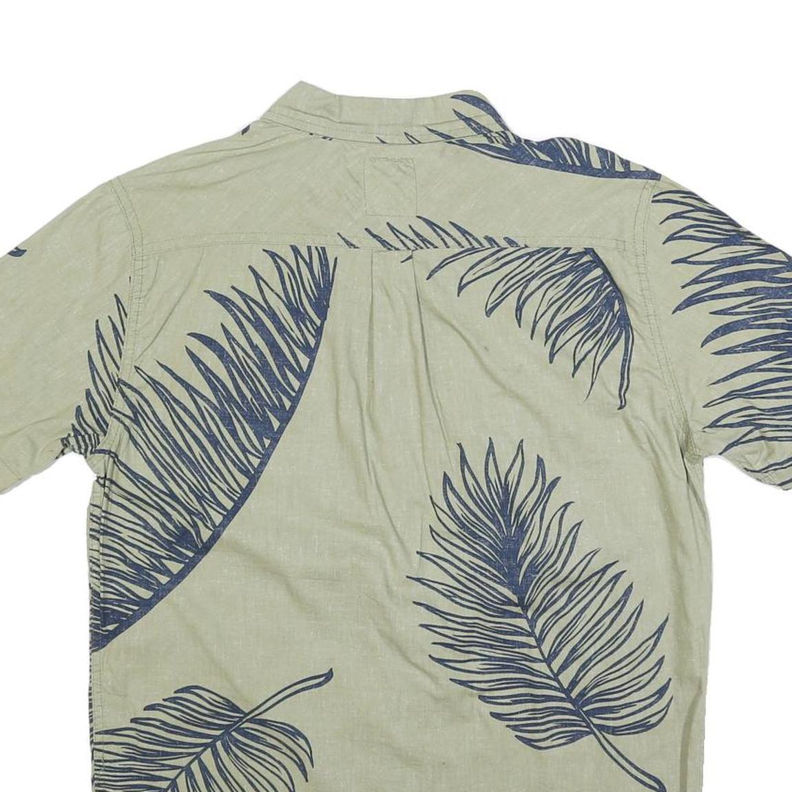 LEVI'S Mens Green & Blue Cotton Short Sleeve Shirt S Tropical Print