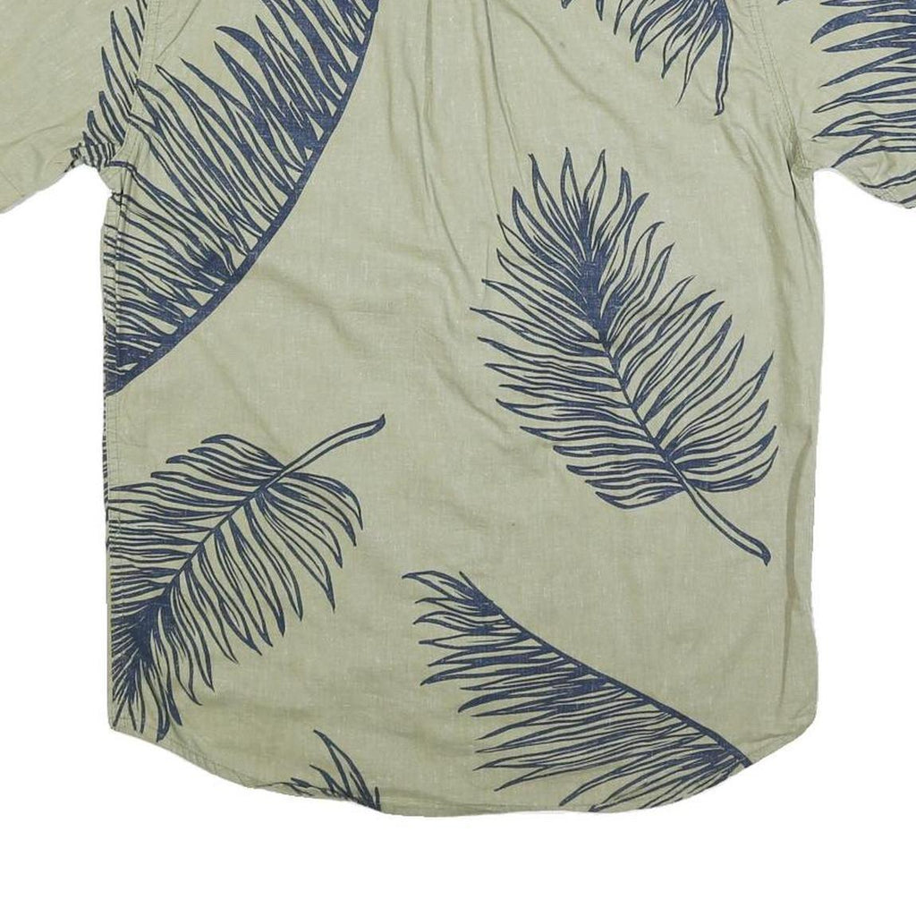 LEVI'S Mens Green & Blue Cotton Short Sleeve Shirt S Tropical Print