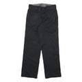 DICKIES Mens Cotton Blend Black Regular Fit Straight Leg Trousers W30 L29