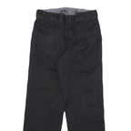 DICKIES Mens Cotton Blend Black Regular Fit Straight Leg Trousers W30 L29