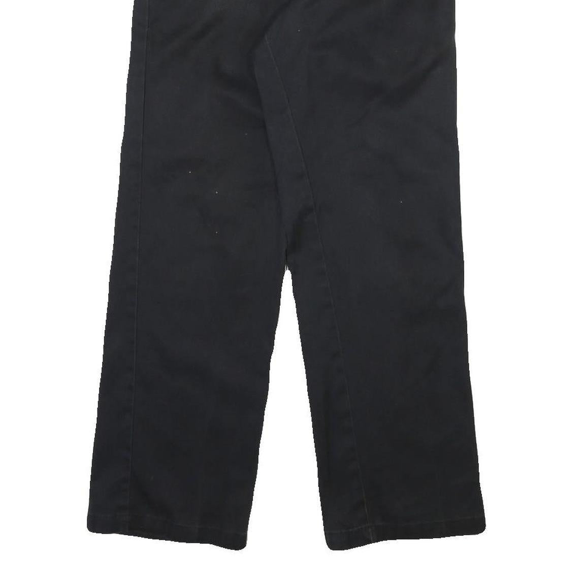 DICKIES Mens Cotton Blend Black Regular Fit Straight Leg Trousers W30 L29