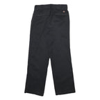 DICKIES Mens Cotton Blend Black Regular Fit Straight Leg Trousers W30 L29