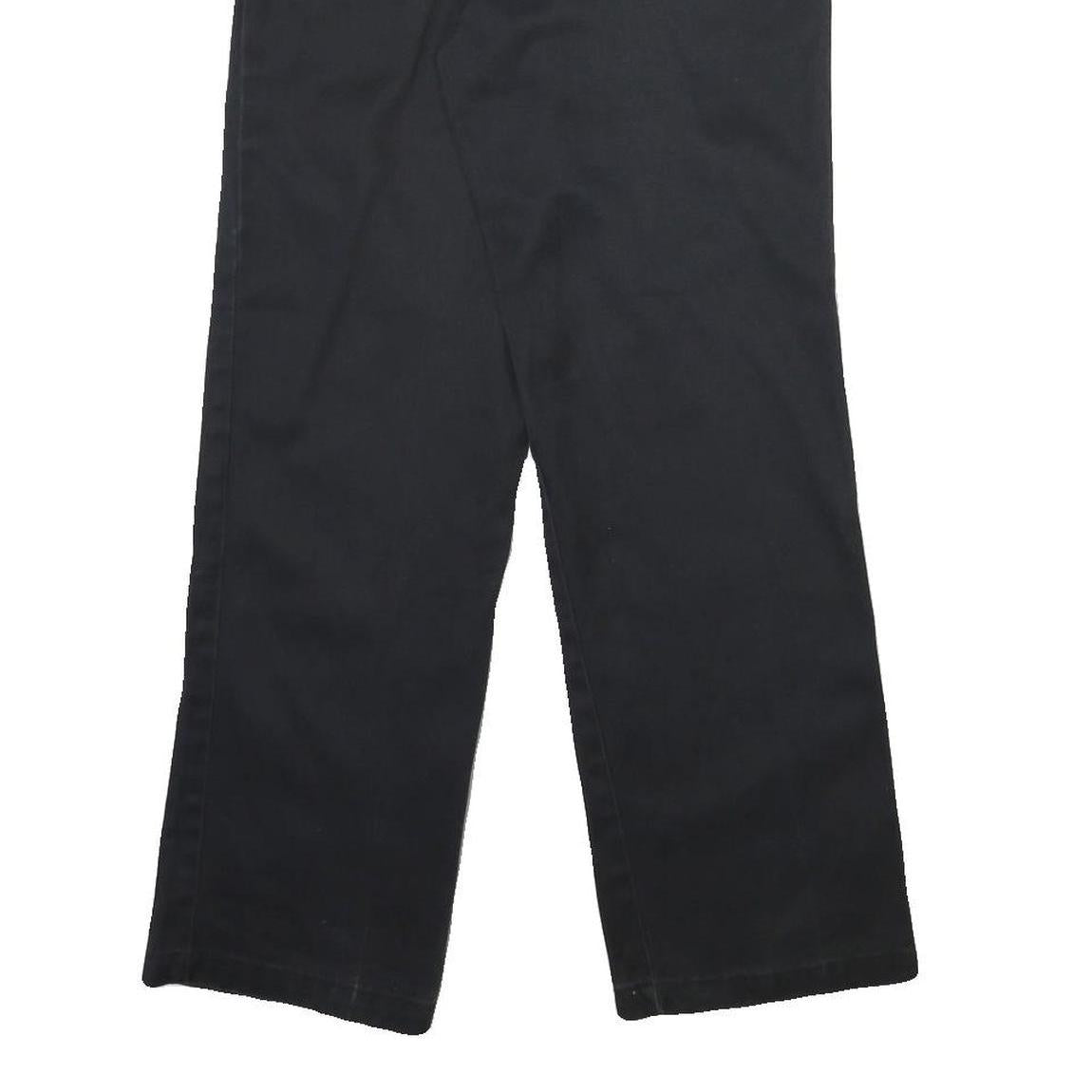 DICKIES Mens Cotton Blend Black Regular Fit Straight Leg Trousers W30 L29