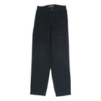 MALBORO CLASSICS Mens Cotton Black Regular Fit Straight Trousers W28 L33 Casual