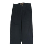 MALBORO CLASSICS Mens Cotton Black Regular Fit Straight Trousers W28 L33 Casual