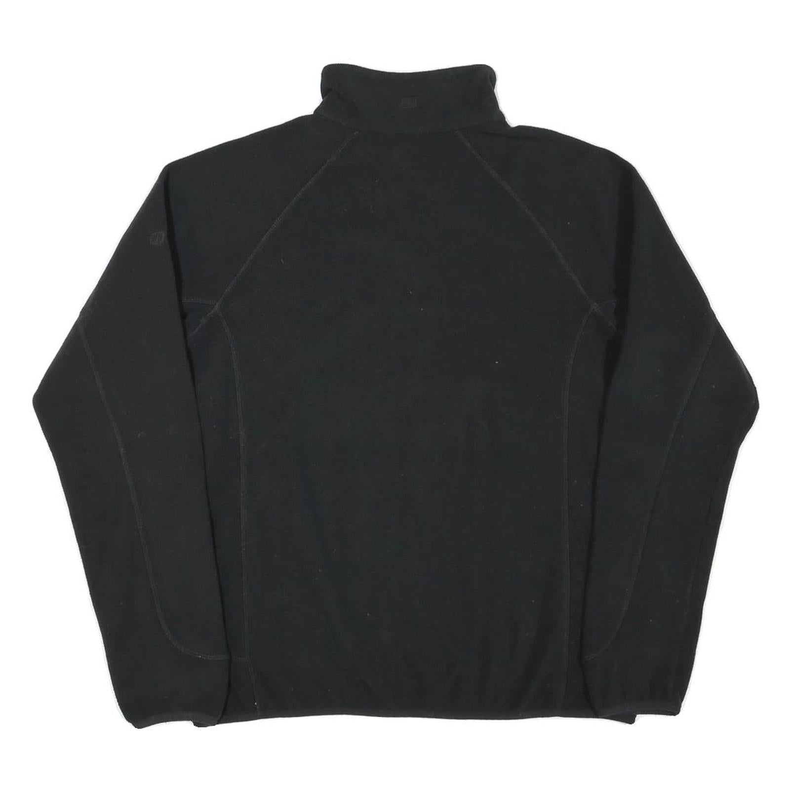 BERGHAUS Womens Black Plain Pullover Jumper Round Neck Regular UK 16 Fleece