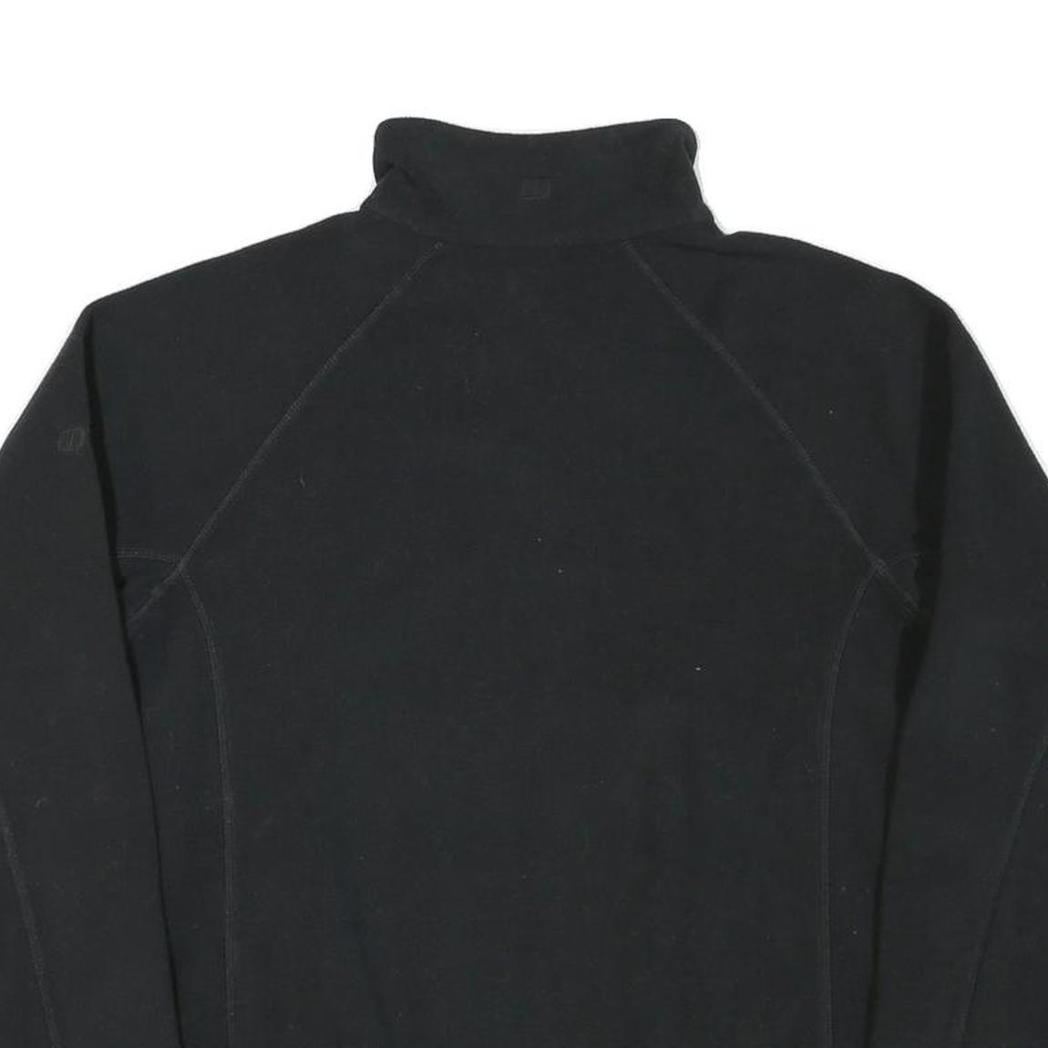 BERGHAUS Womens Black Plain Pullover Jumper Round Neck Regular UK 16 Fleece