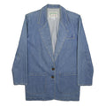 DR DENIM Womens Blue Denim Jacket M Cotton Button Plain Classic Fit Casual