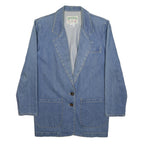 DR DENIM Womens Blue Denim Jacket M Cotton Button Plain Classic Fit Casual
