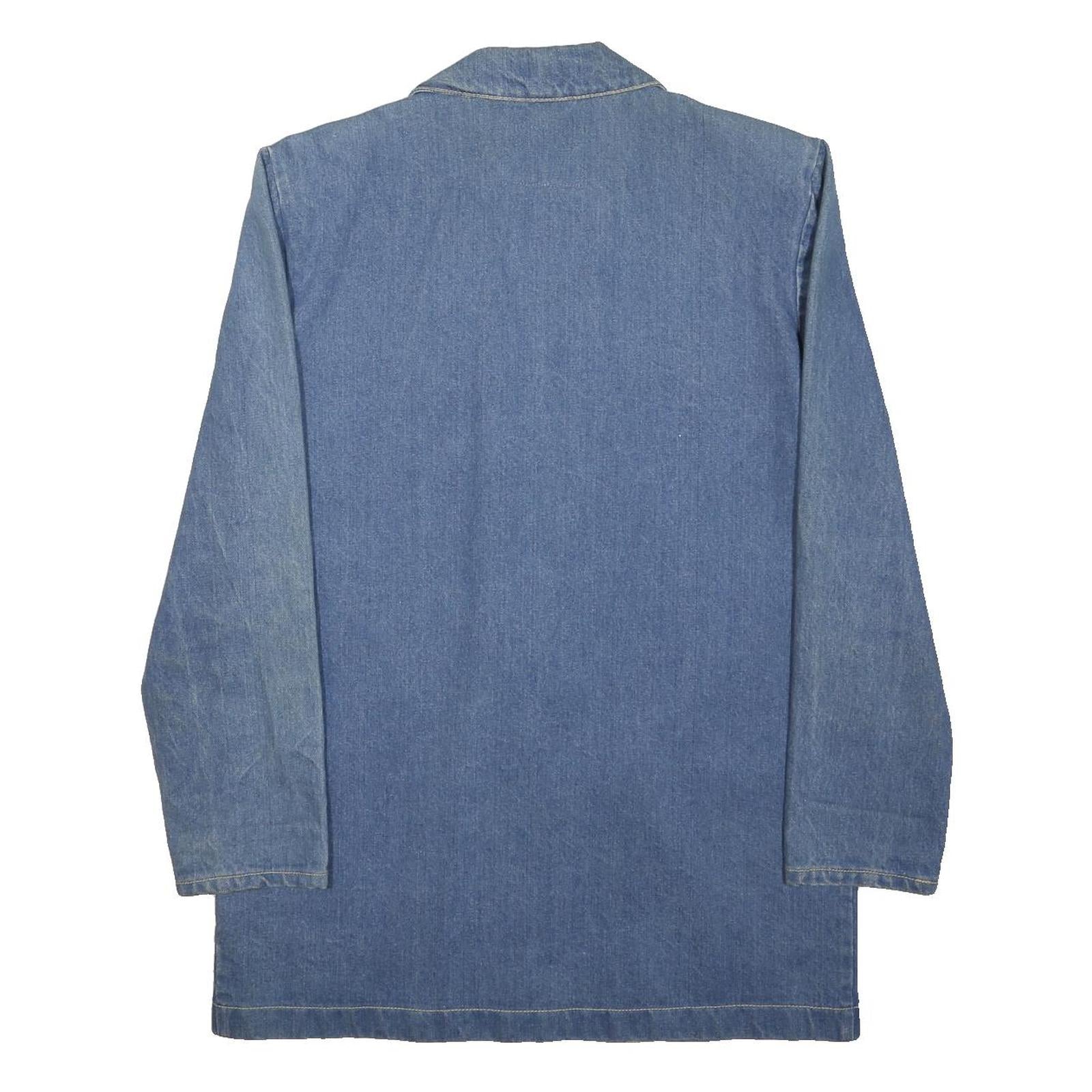 DR DENIM Womens Blue Denim Jacket M Cotton Button Plain Classic Fit Casual