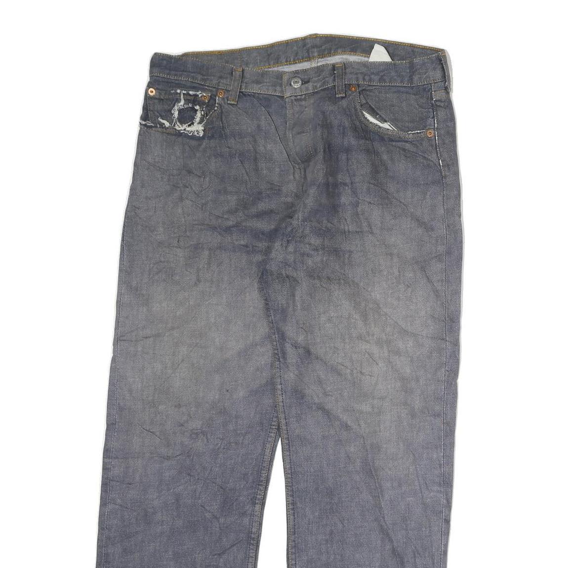 LEVI'S 501 Mens Jeans Blue Regular Straight Denim Raw W36 L30 Classic Button Fly