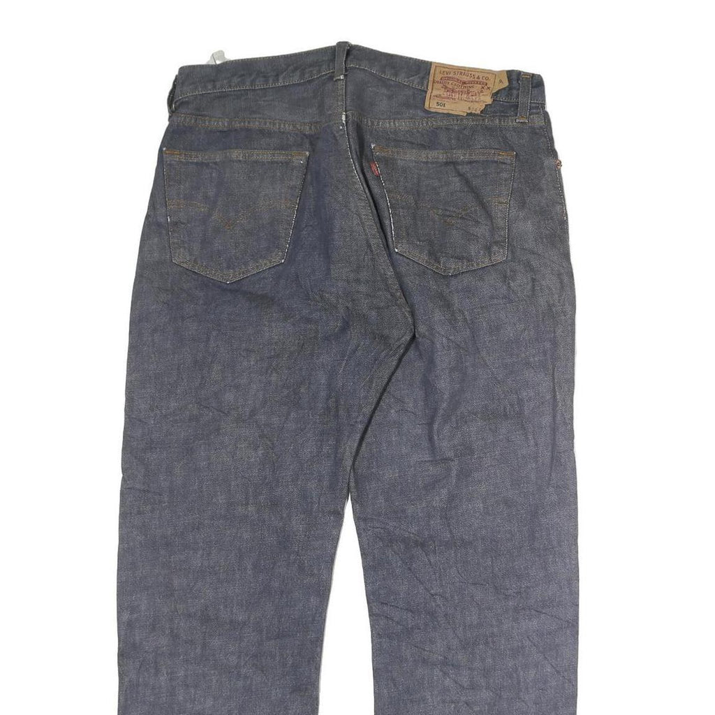 LEVI'S 501 Mens Jeans Blue Regular Straight Denim Raw W36 L30 Classic Button Fly