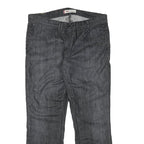 LEVI'S Womens Jeans Black Regular Straight Denim Dark W33 L27 Zip Cotton Blend