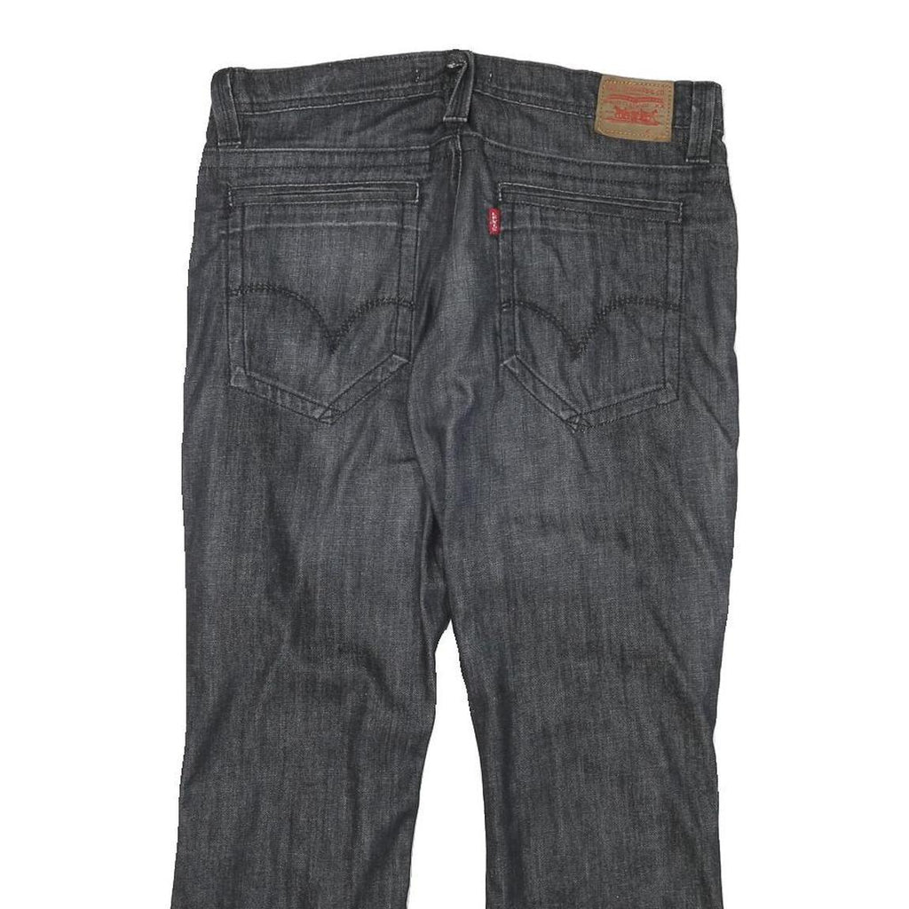 LEVI'S Womens Jeans Black Regular Straight Denim Dark W33 L27 Zip Cotton Blend