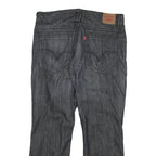 LEVI'S Womens Jeans Black Regular Straight Denim Dark W33 L27 Zip Cotton Blend