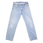 DICKIES Mens Jeans Blue Regular Straight Denim Light W32 L32 Zip Cotton Blend